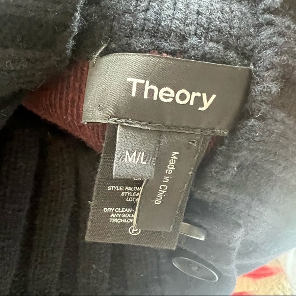 THEORY Palomina Plumose Knit Poncho Sweater - Picture 9 of 9